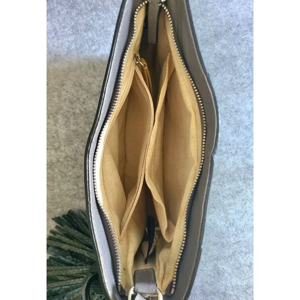 VGUC Vince Camuto Blue and Grey Snakeskin Print Leather Crossbody with Tassel - Picture 9 of 12
